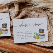 ブライダルシャワー共有レシピカード挿入 エンクロージャーカード