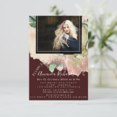 ブライダルシャワー写真フローラ卒業ブルゴーニュ 招待状 (スタンド正面)