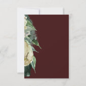 ブライダルシャワー写真フローラ卒業ブルゴーニュ 招待状 (裏面)