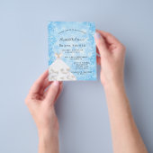 ブライダルシャワー冬のワンダーランド予算の招待 チラシ (手)