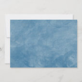 ブライダルシャワー出航海の荷いかりブルーウォーターカラー 招待状 (裏面)