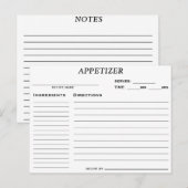 ブライダルシャワー前付けレシピカード インビテーションポストカード (正面/裏面)