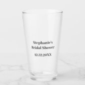 ブライダルシャワー名前をカスタムする結婚の景品先寄せ タンブラーグラス (正面)