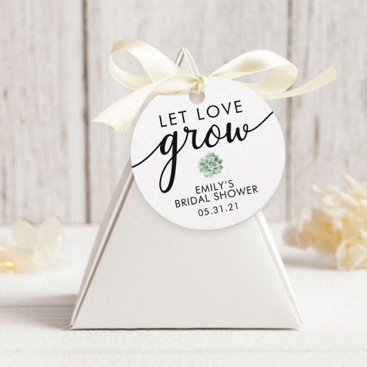 ブライダルシャワー多肉性メッセージカード フェイバータグ