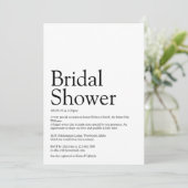 ブライダルシャワー定義の白黒 招待状 (スタンド正面)