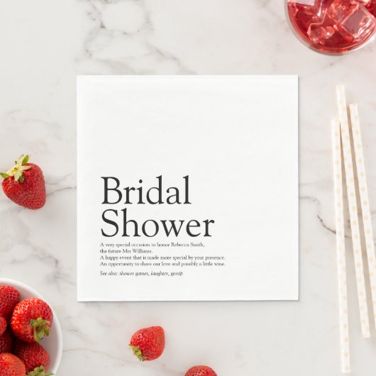 ブライダルシャワー定義モダンおもしろい スタンダードランチョンナプキン (インサイチュ)