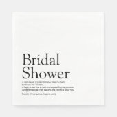 ブライダルシャワー定義モダンおもしろい スタンダードランチョンナプキン (正面)