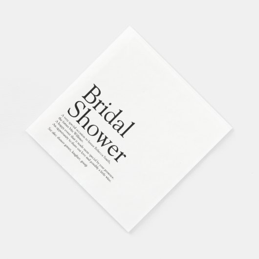 ブライダルシャワー定義モダンおもしろい スタンダードランチョンナプキン (角)