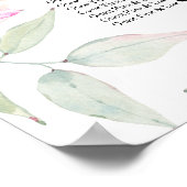 ブライダルシャワー席次表 ボホ ワーターカラー フラワー ポスター (角)