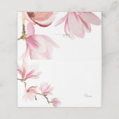 ブライダルシャワー座席表と水彩マグノリア プレイスカード (外部開封)