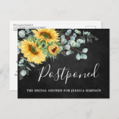 ブライダルシャワー延期された日ひまわりユーカリ ポストカード (正面/裏面)