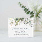 ブライダルシャワー延期エレガント日ユーカリ ポストカード (スタンド正面)