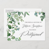 ブライダルシャワー延期エレガント日ユーカリ ポストカード (正面/裏面)