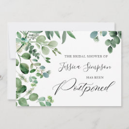 ブライダルシャワー延期 日程変更 ユーカリ 招待状