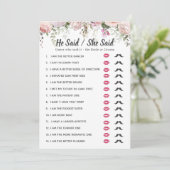 ブライダルシャワー彼は言った – 彼女はゲームを言った 招待状 (スタンド正面)