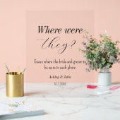 ブライダルシャワー彼らのゲーム結婚はどこにあった アクリルサイン (ウェディング)