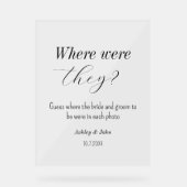 ブライダルシャワー彼らのゲーム結婚はどこにあった アクリルサイン (正面)