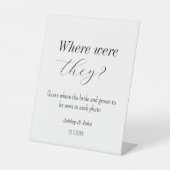 ブライダルシャワー彼らのゲーム結婚はどこにあった 台座サイン (正面)