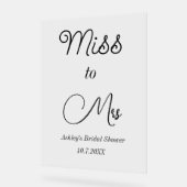 ブライダルシャワー恋しく思ピンクトからMrsサインフォームのボード アクリルサイン (傾斜)