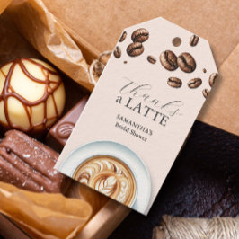 ブライダルシャワー感謝していメッセージカードAラテ ギフトタグ