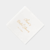 ブライダルシャワー手記モダンミニマル金ゴールド 箔ナプキン (右)