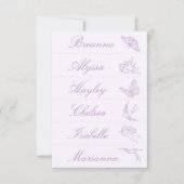 ブライダルシャワー披露宴ゲストズネームカード6 in 1 案内状 (正面)