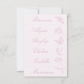 ブライダルシャワー披露宴ゲストズネームカード6 in 1 案内状 (正面)