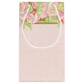 ブライダルシャワー抱き枕ウォーターカラーローズブーケ スモールペーパーバッグ (裏面)