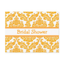 ブライダルシャワー招エレガント待、イエローダマスク