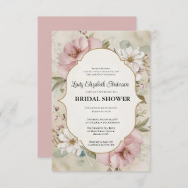 ブライダルシャワー招フランスの待，シャトーパーティー 招待状