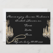 ブライダルシャワー招待アンティーク壁紙 招待状 (裏面)