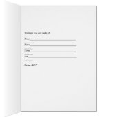 ブライダルシャワー招待カード、アイリス付き金ゴールド (内側 (右))