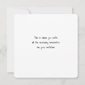 ブライダルシャワー招待カード ノートカード (裏面)