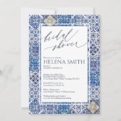 ブライダルシャワー招待タイル地中海の 招待状 (正面)
