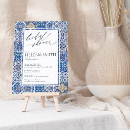 ブライダルシャワー招待タイル地中海の 招待状