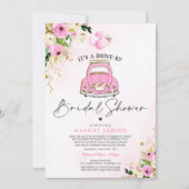 ブライダルシャワー招待ピンクフローラ 招待状 (正面)