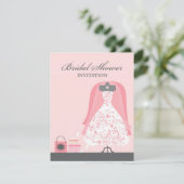ブライダルシャワー招待フラットカード招待状 招待状 (スタンド正面)