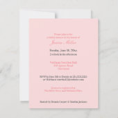 ブライダルシャワー招待フラットカード招待状 招待状 (裏面)