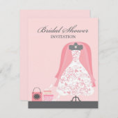 ブライダルシャワー招待フラットカード招待状 招待状 (正面/裏面)