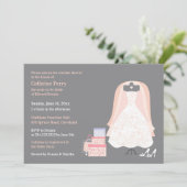 ブライダルシャワー招待フラットカード招待状 招待状 (スタンド正面)