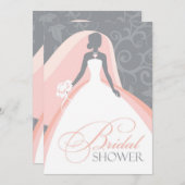 ブライダルシャワー招待フラットカード招待状 招待状 (正面/裏面)
