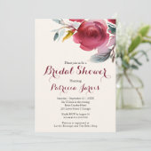 ブライダルシャワー招待マルサラシックボホフローラ 招待状 (スタンド正面)