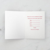 ブライダルシャワー招待ワインテイスティングまたはワイナリー カード (内部)