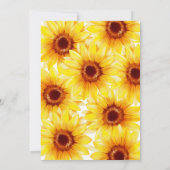 ブライダルシャワー招待水彩ひまわり 招待状 (裏面)