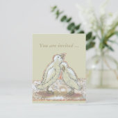 ブライダルシャワー招待状おもしろいパーフェクトカップルバードアート 招待状 (スタンド正面)