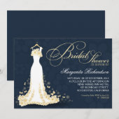 ブライダルシャワー招待状のド結婚レス 招待状 (正面/裏面)