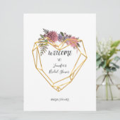 ブライダルシャワー招待状の植物色 (スタンド正面)