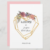 ブライダルシャワー招待状の植物色 (正面/裏面)