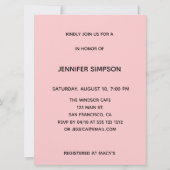 ブライダルシャワー招待状の植物色 (裏面)