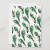 ブライダルシャワー招待状ウォーターカラーピーコック (裏面)